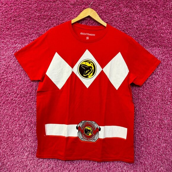 Tyrannosaurus Rex Red Power Ranger Costume Hasbro Tee L - Picture 1 of 5